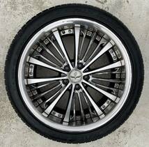 【千葉発】19x8.5J +38 5穴 114.3◆RAYS BLACH FLEET V350◆中古 タイヤホイール セット19インチ 4本★インチアップ_画像2