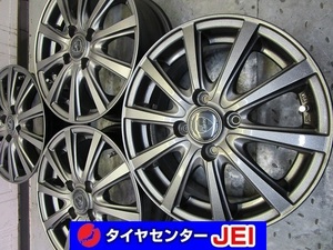 14インチ インターミラノ クレール 100 5.5J+45 コンパクトカーに 中古アルミホイール【4本セット】送料無料(A14-4140）