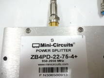 MINI-Circuits　Power Splitter　ZB4PD-22-75-4+　950-2050MHz　４個セット　現状品_画像3