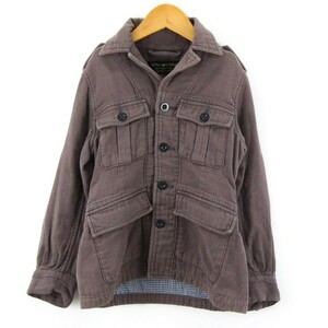 fis Works field jacket lining silver chewing gum check autumn winter for boy 120 size tea g rakes z child clothes FITH WORKS