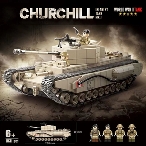 England army Churchill Mk.Ⅳ tank Lego interchangeable 