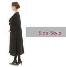 喪服 レディース ロング丈 楽ちん喪服 日本製 ワンピース 大きいサイズ 礼服 ブラックフォーマル 113807-7L_画像3