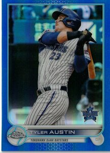 TOPPS 2022 NPB CHROME【オースティン 横浜DeNA】74/150 Blue Refractor トップス クローム 日本プロ野球認定ベースボールカード