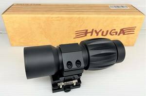 HYUGA 3倍ブースター フリップアップオフセットマウント付 中古　ヒューガ 国産メーカー 単眼鏡