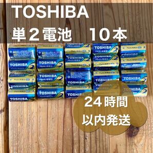 東芝　単2アルカリ乾電池　10本　防災　備蓄md 単二