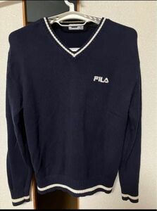 入学お祝い FILA フィラ 子供用セーター 160cm キッズ ネイビー