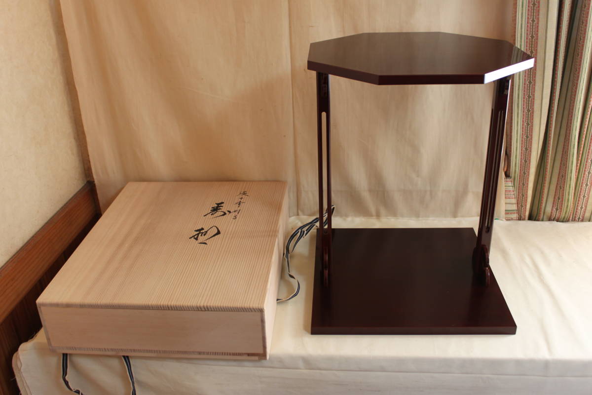 うのにもお得な 【茶道具】川瀬表寛作 三友棚 組み立て式 茶棚 棚379