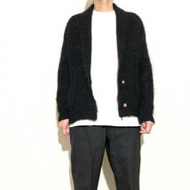 Vintage Mohair Cardigan Black ビンテージ モヘア カーディガン ブラック 日本製 ニットカーディガン ニットセーター_画像8