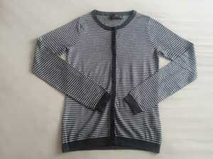 Zara Zara Border Cardigan Grey Beauty S