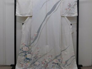 Art hand Auction Kimono de visite Yuzen peint à la main, non emballé, lavable, couture temporaire, commande fst Rakufu, sélection spéciale P6831, Kimono femme, kimono, Tsumugi, Omeshi, autres