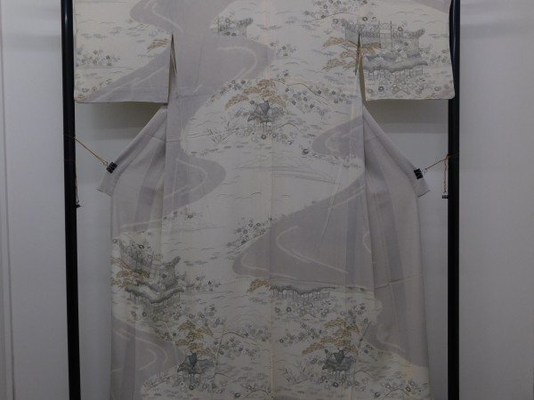 Tsukesage Homongi طبقة واحدة من الحرير كريب الحرير مرسومة باليد يوزين شيبوري البلاط الإمبراطوري غير مقيدة NFT Rakufu اختيار خاص P7275, موضة, كيمونو نسائي, كيمونو, تسوكيسيجي