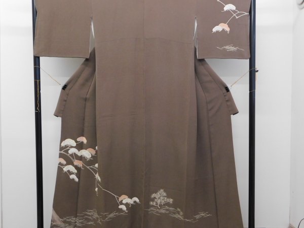 Tsukesage doublé Oni Chirimen peint à la main Yuzen ft Rakufu Special Selection P8151, mode, Kimono femme, kimono, Tsukesage