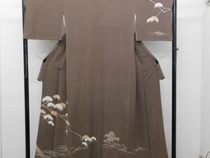 Art hand Auction Tsukesage lined Oni Chirimen hand-painted Yuzen ft Rakufu Special Selection P8151, fashion, Women's kimono, kimono, Tsukesage