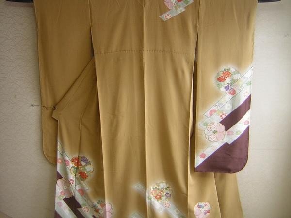 faja furisode, talla l, no usado, Yuzen swjt Rakufu pintado a mano selección especial 53609, moda, kimono de mujer, kimono, furisodio