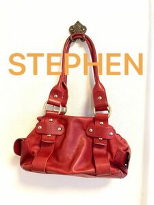 STEPHEN ステファン　MADE IN ITALY トートバッグ 赤