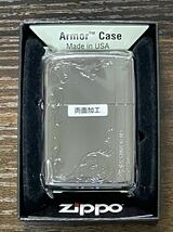 zippo アーマー ブラックチタン Armor Case BLACK TITAN 2022年製 両面刻印加工品 SINCE 1932 ケース 保証書_画像1