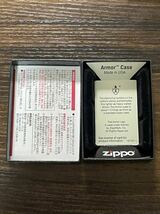 zippo アーマー ブラックチタン Armor Case BLACK TITAN 2022年製 両面刻印加工品 SINCE 1932 ケース 保証書_画像8