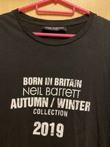 正規 19AW Neil Barrett ニールバレット BORN IN BRITAIN COLLECTION クルーネック Tシャツ 黒 M BJT605S M568S_画像2