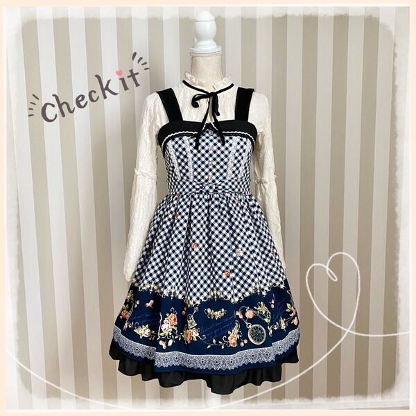 *axesfemme*2点*ブルーチェックコーデセット*アクシーズファム*