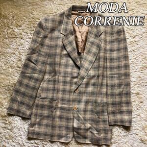 MODA CORRENIE ヴィンテージ テーラードジャケット イタリア製 48 チェック柄