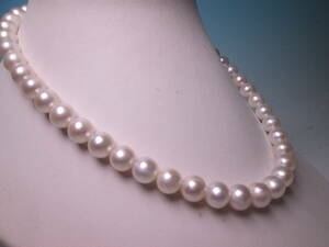 *SILVERbook@ pearl .8.5mm. necklace 51.33g case attaching 