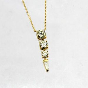 ◎中古美品◎１８金　ダイヤ　計1.835ct　ペンダント付ネックレス