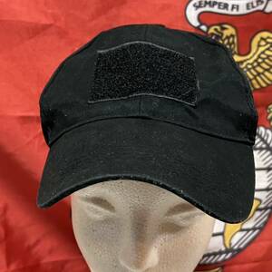 米軍放出品　沖縄　キャップ帽子 EAGLE CREST ワンサイズ　おしゃれ　BLACK ベルクロ　(INV C69)