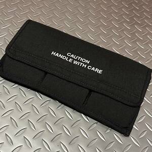 米軍放出品　精密機器ポーチ　CAUTION HANDLE WITH CARE BLACK 30cm×17cm (INV T67)