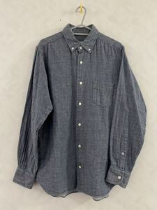 Papas＋ シャンブレーシャツ サイズM メンズ パパスプラス ボタンダウンシャツ 高級