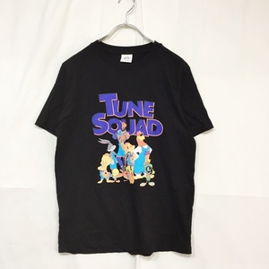 GU/ジーユー 半袖 Tシャツ ブラック 黒 綿100％ スペース・ジャム Space Jam メンズ M