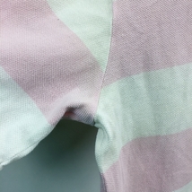 LACOSTE/ラコステ ポロシャツ 半袖 ボーダー柄 ロゴマーク ホワイト /ピンク コットン100％ サイズ3 レディース_画像7