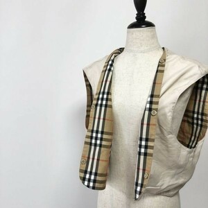 チェックインナー★BURBERRY/バーバリー インナーライナー ベスト ノバチェック ベージュ M 性別不明