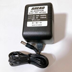 AHEAD ACアダプター JAD-061100A 通電確認済 【6V 1100mA】センターマイナス