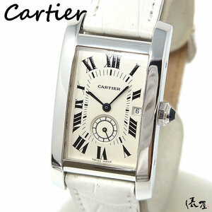 [Cartier] Louis Cartier tanker US K18WG ultimate beautiful goods small second men's clock cartier. shop 