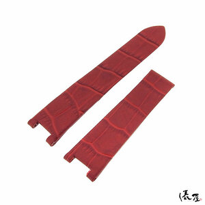 【俵屋】カルティエ パシャ38mm用 汎用品 レザーベルト 未使用 レッド Dバックル