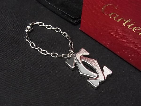 カルティエ Cartier 2C ロゴチャーム キーリング 未使用品 www