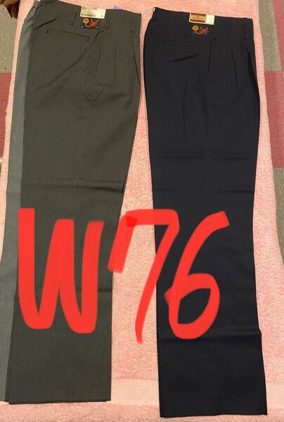 BILLBURTON 蠍 セミドカン ドカン 変形ズボン スラックス w76 紺