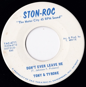 * 60's Detroit Northern Soul 45 * Tony & Tyrone *