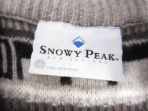 ★美品 ニュージーランド製 Snowy Peak / Pure New Wool ニットカーディガン / L(肩幅60cm身幅57cm着丈70cm袖丈51cm) ★_画像5