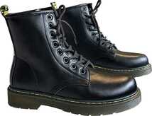 ■８ホールレースアップライダースブーツ◆BL黒◆24.0cm■新品未使用品★８hole　lace up　Riders Boots★_画像3