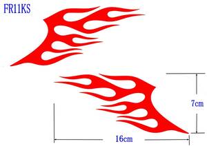 ☆FR-11KS ★ファイヤーパターン　転写式　カッティングステッカー　2枚組.　