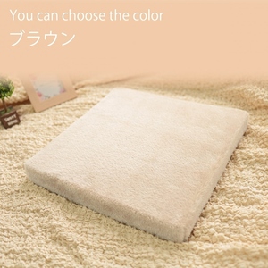  zabuton Brown seat cushion super wool 40×40×4cm square cushion urethane foam flannel cloth smooth M5-MGKCR00114BR