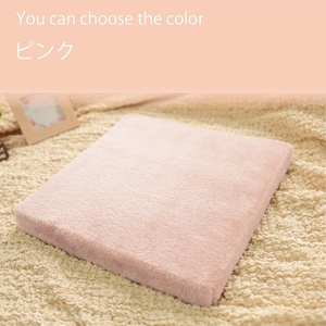  zabuton pink seat cushion super wool 40×40×4cm square cushion urethane foam flannel cloth smooth feel of M5-MGKCR00114PI