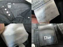 即決 2008SS Dior HOMME ディオールオム 08SS 8E3110530220 ヒゲ加工 スリムデニムパンツ ブラックデニム 黒 26 国内正規品_画像9