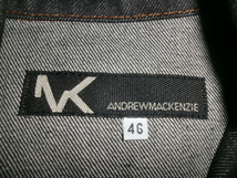 ★伊製/タグ付未使用 ANDREW MACKENZIE デニムジャケット 46 イタリア製アンドリューマッケンジー ダークインディゴ ARMANI D&G LEVIS _画像3