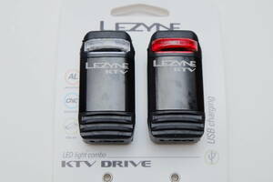 送無料 lezyne ktv drive 黒 フロント リア ライトset USB充電 レザイン ドライブ