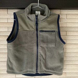 GAP フリースベスト オリーブ　ジッパー　ベスト　3-6m ギャップ　フリース　ベビー　キッズ　60