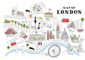 K ◆Alice Tate ロンドン地図 冷蔵庫マグネット １個◆ロンドンで購入、新品
