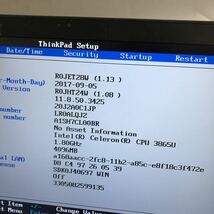 JXJK2314【ジャンク】Lenovo ThinkPad 13 /Intel Celeron 3865U 1.80GHz/ メモリ:4GB /SSD:128GB/動作未確認/BIOS確認済/本体破損_画像4