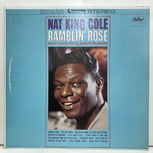 ●即決VOCAL LP Nat King Cole / Ramblin' Rose jv3420 米盤、艶無黒虹トップロゴ Stereo ナット・キング・コール